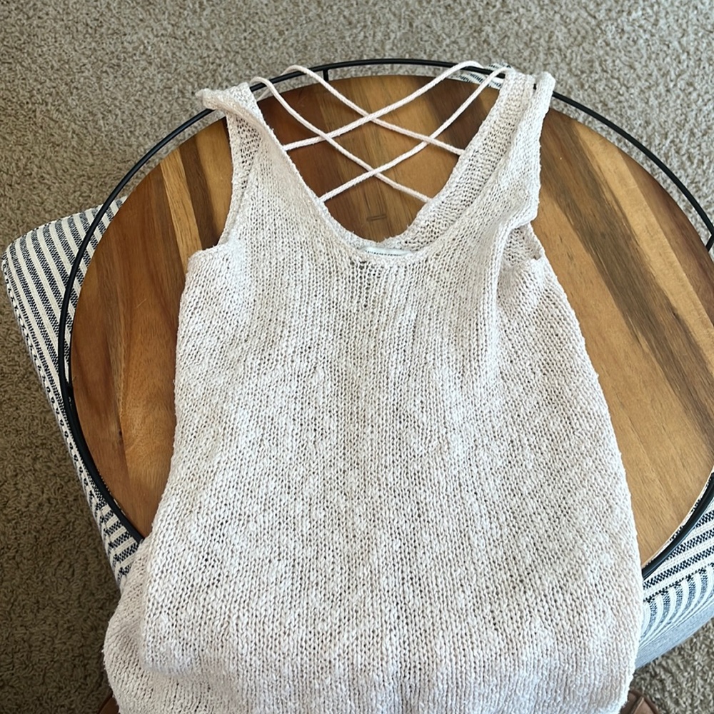 Knit Cream Tank from American Eagle